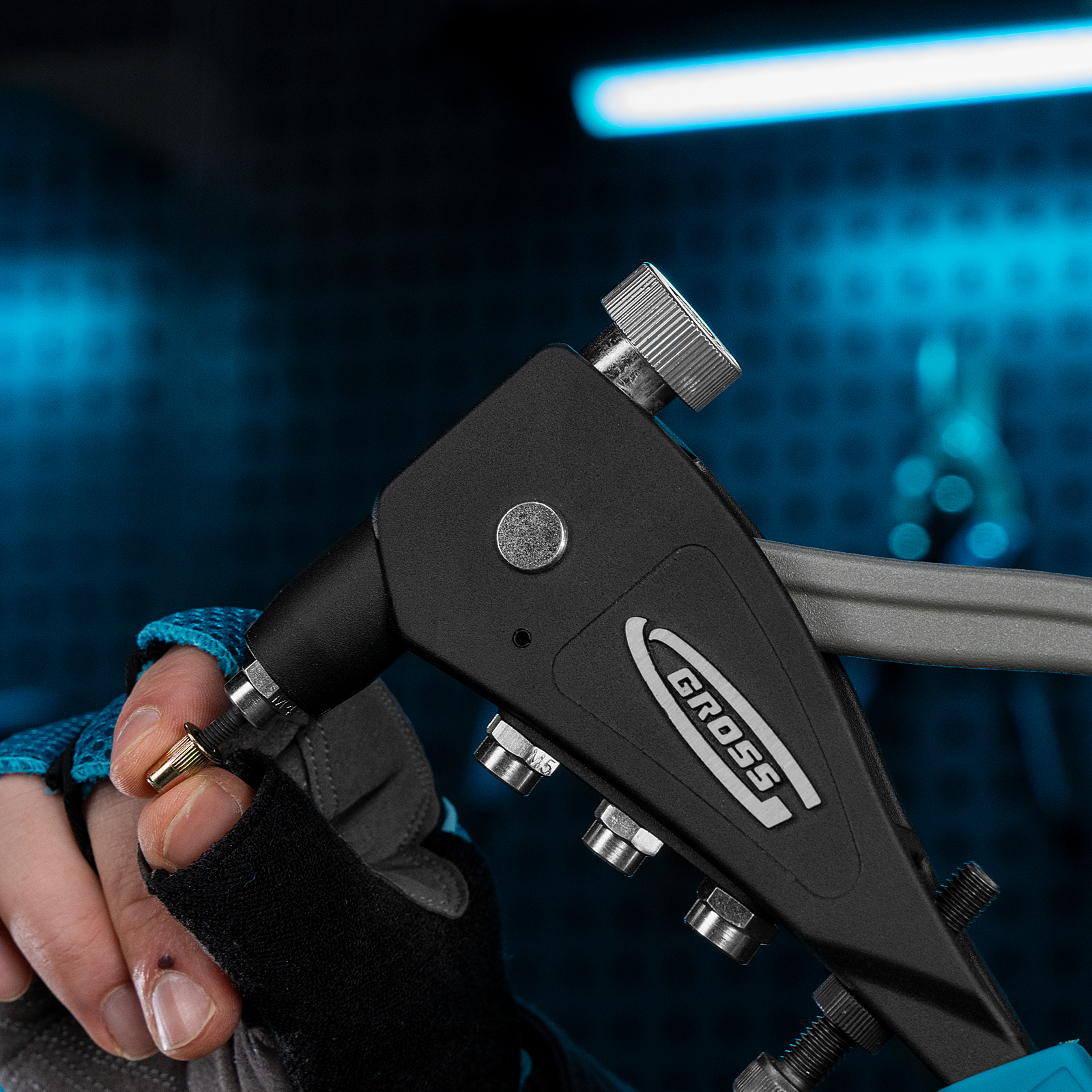 Заклепочник для резьбовых заклепок, заклепки М3, М4, М5, M6 Gross