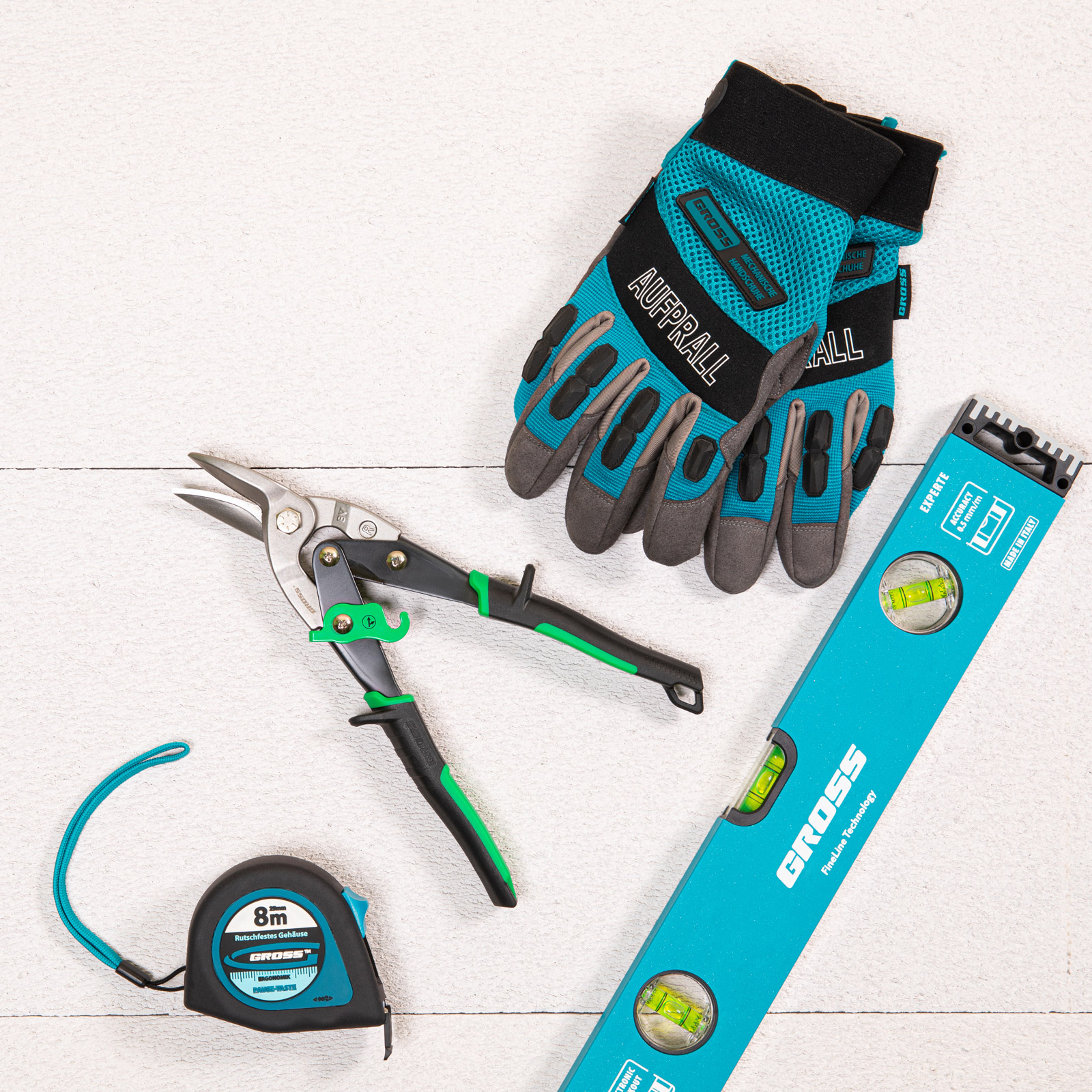 Ножницы по металлу "Piranha", 250 мм, прямой и правый рез, сталь СrMo, двухкомпонентные рукоятки Gross