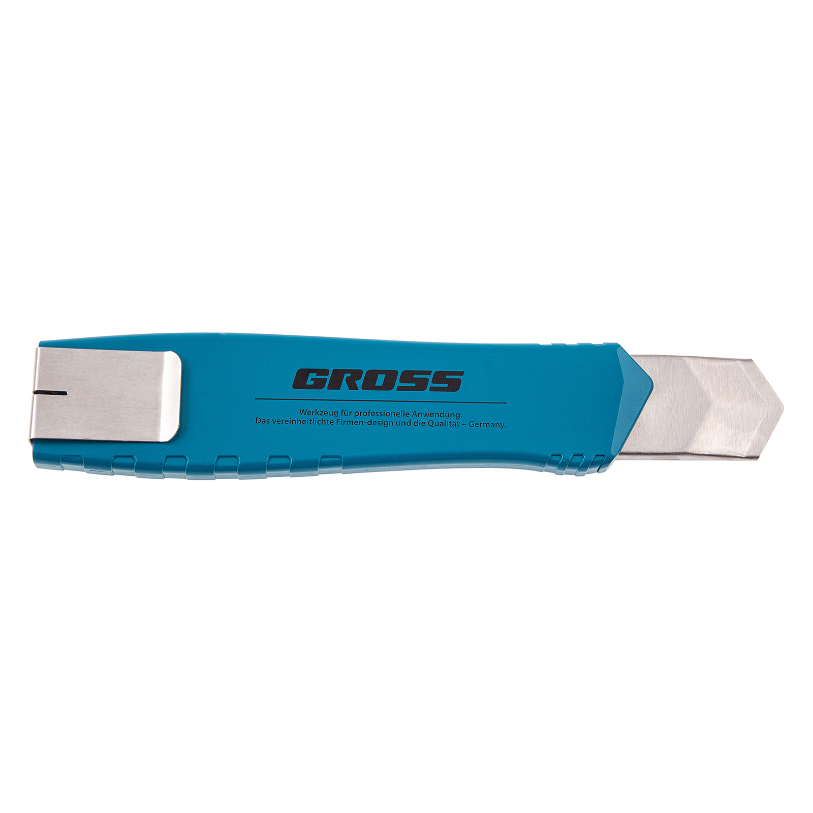 Нож, 195 мм, металлический корпус, выдвижное сегментное лезвие 25 мм (SK-5) металлическая направляющая, клипса для ремня Gross