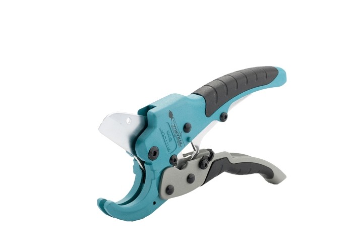 Ножницы для резки изделий из ПВХ, D до 45 мм, обрезиненные рукоятки, рабочий стол для плоских изделий Gross