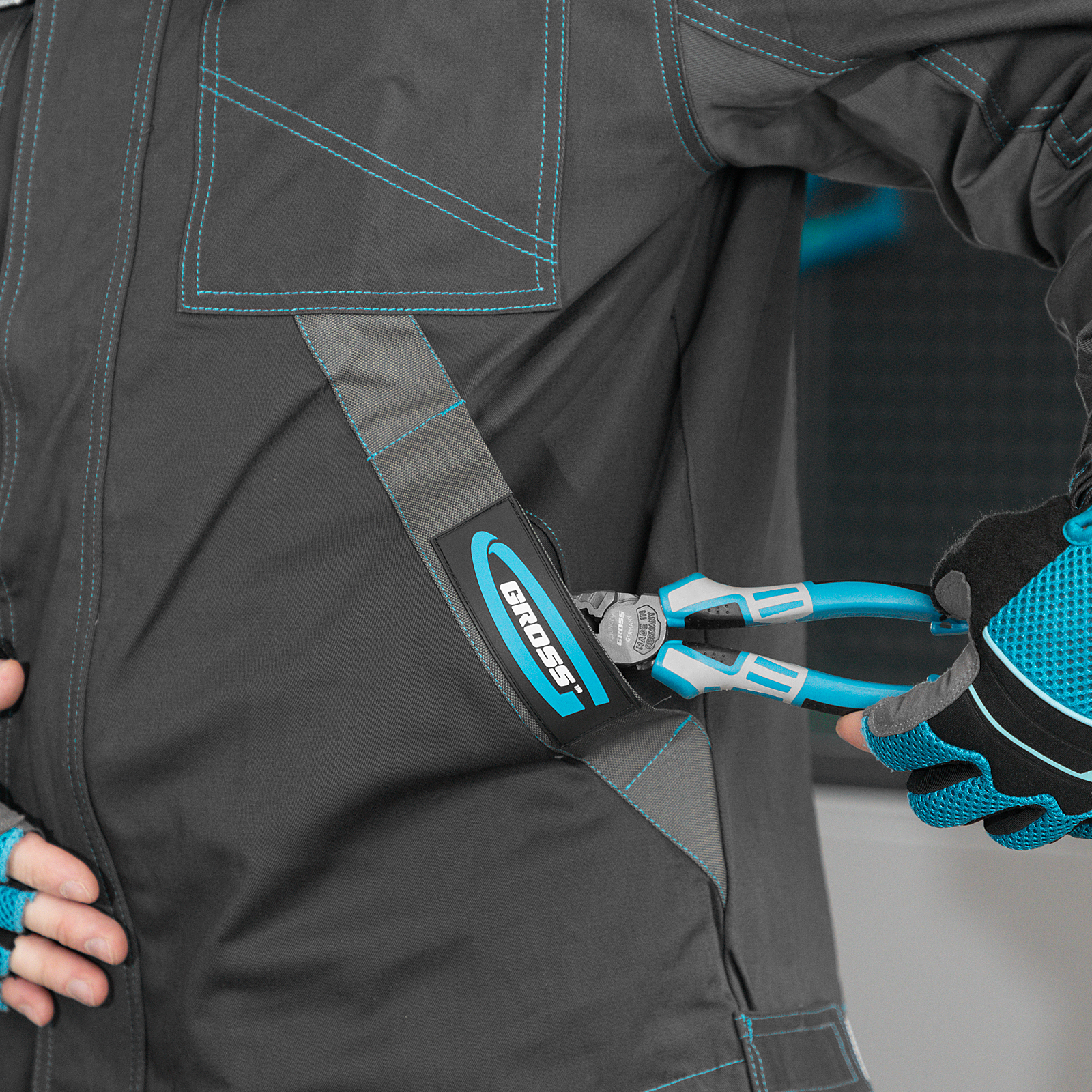 Куртка профессиональная рабочая, 97% хлопок 3% спандекс, XXXL Gross