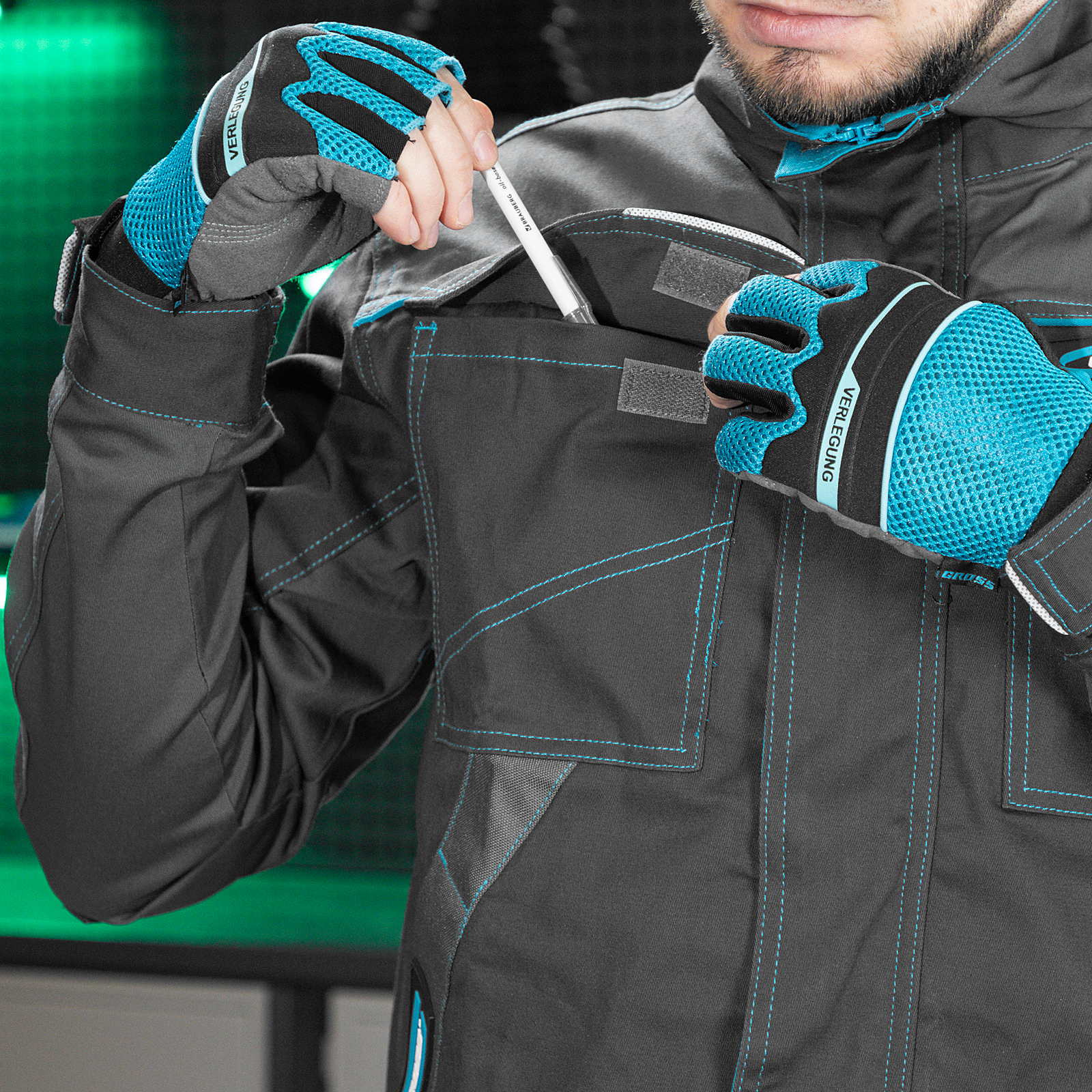 Куртка профессиональная рабочая, 97% хлопок 3% спандекс, XXXL Gross