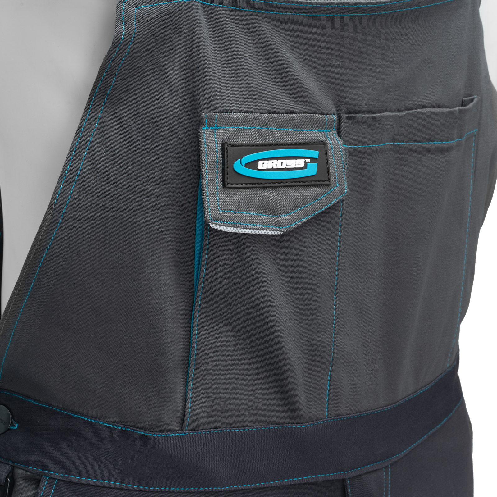 Полукомбинезон профессиональный рабочий, 97% хлопок 3% спандекс, L Gross