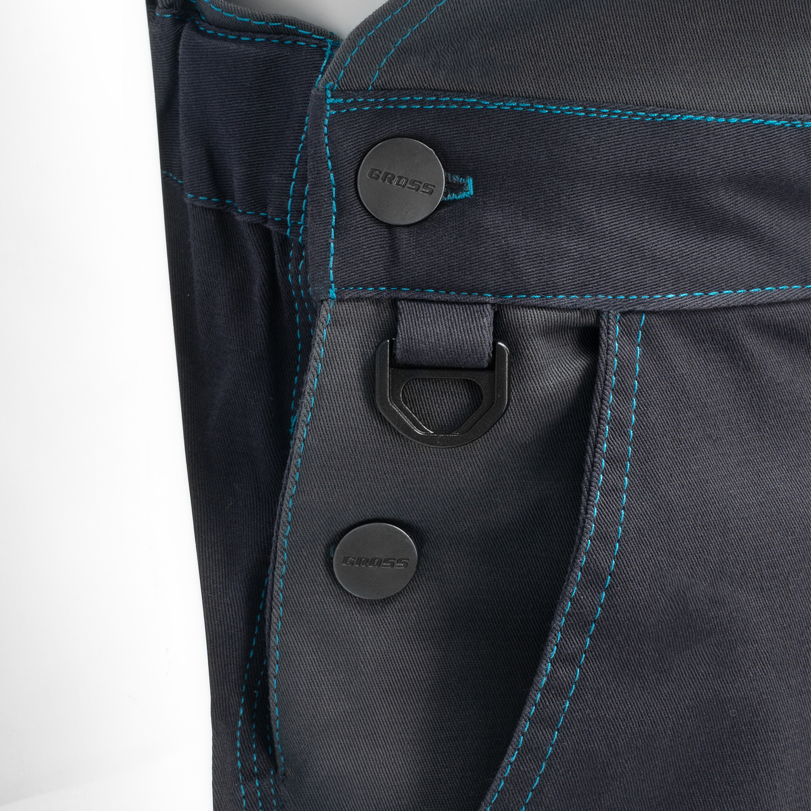 Полукомбинезон профессиональный рабочий, 97% хлопок 3% спандекс, L Gross