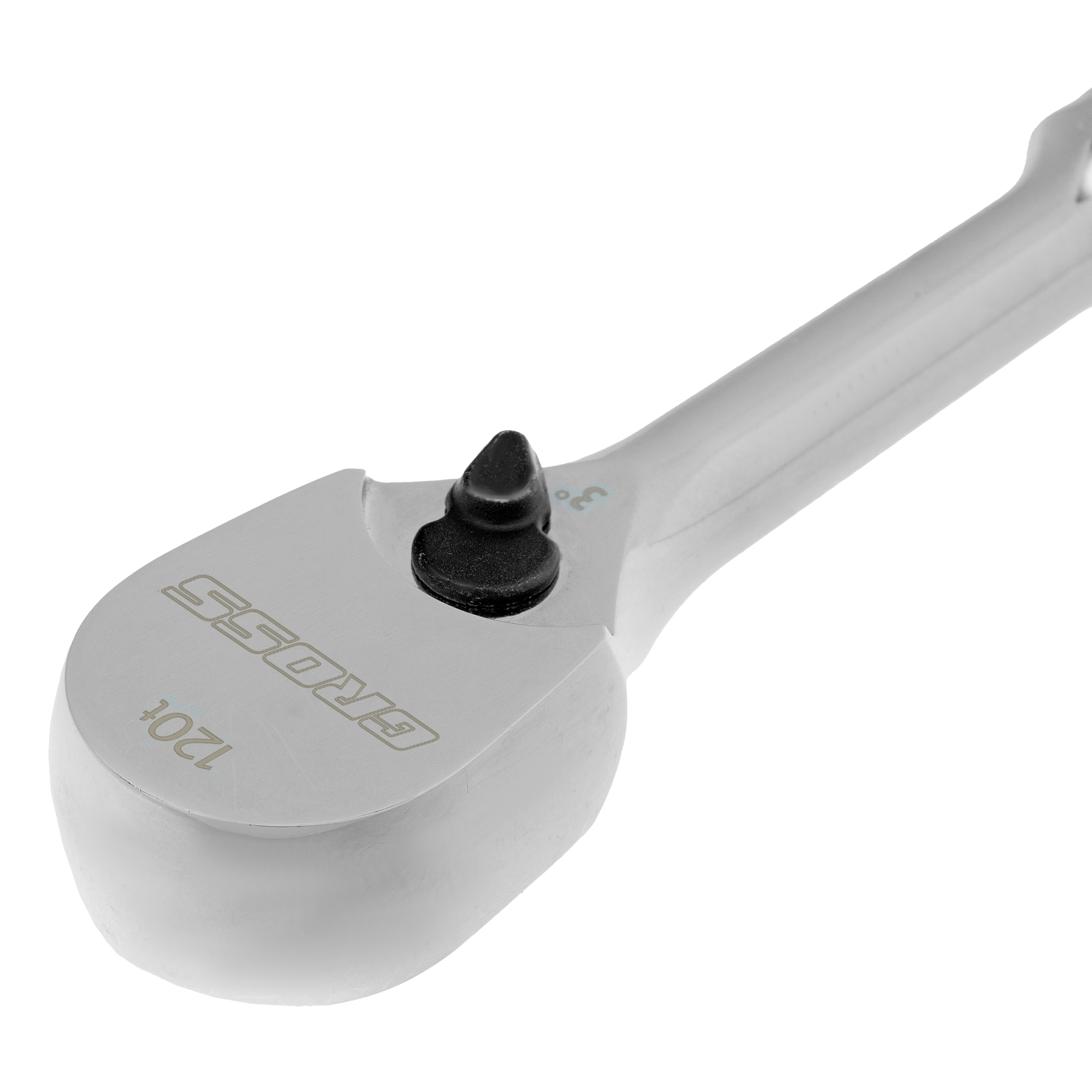 Ключ-трещотка 1/4", CrV, 120 зубьев, цельнометаллический, хром Gross