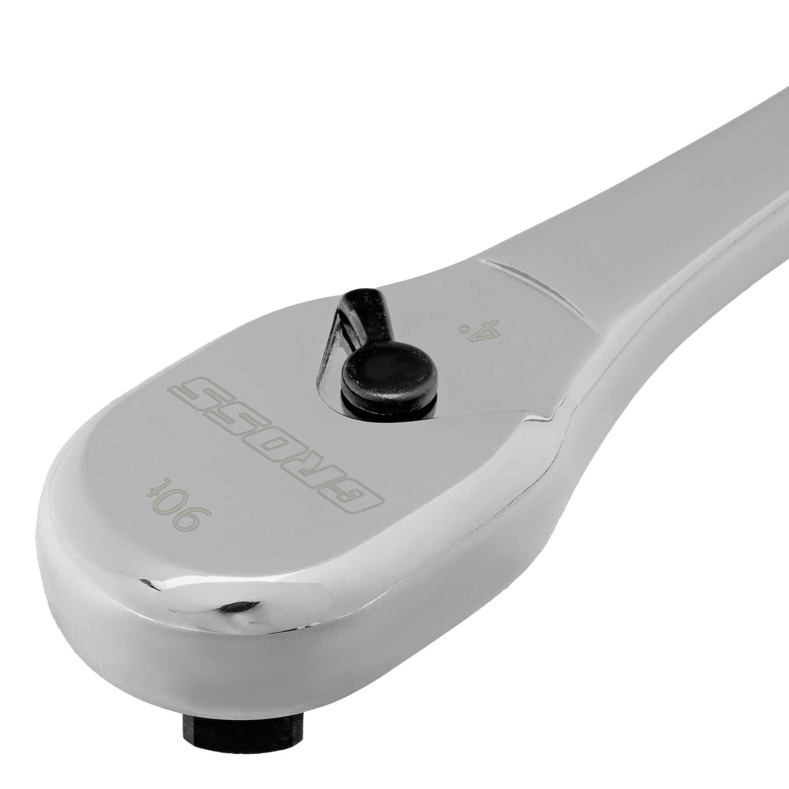 Ключ-трещотка 1/2", CrV, 90 зубьев, усиленный, хром Gross