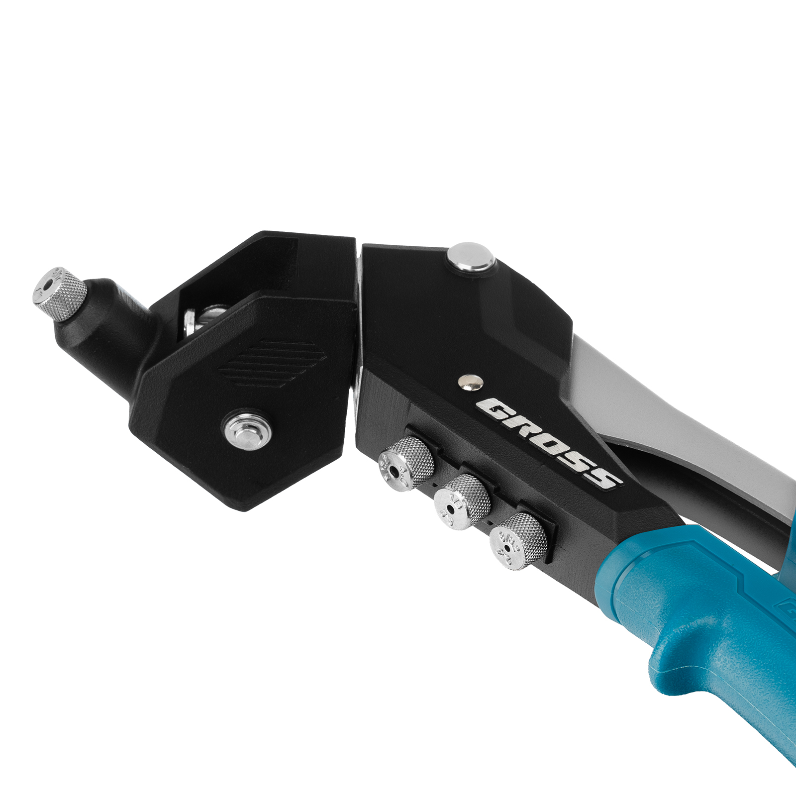 Заклепочник ручной, 290 мм, поворотный, 0-360, заклепки 2,4-3,2-4,0-4,8 мм Gross