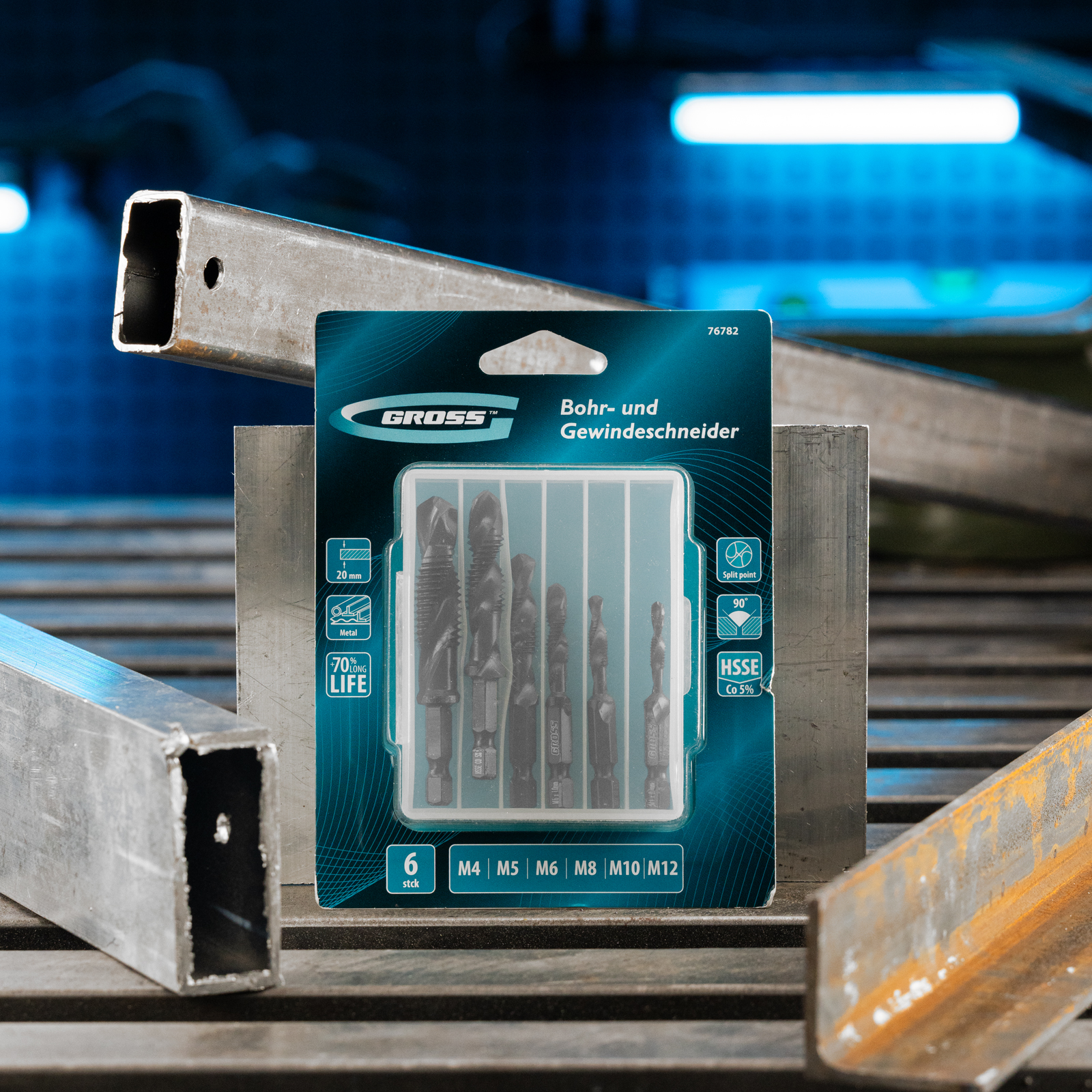 Набор сверл-метчиков, М4-М12, Co5% // Gross