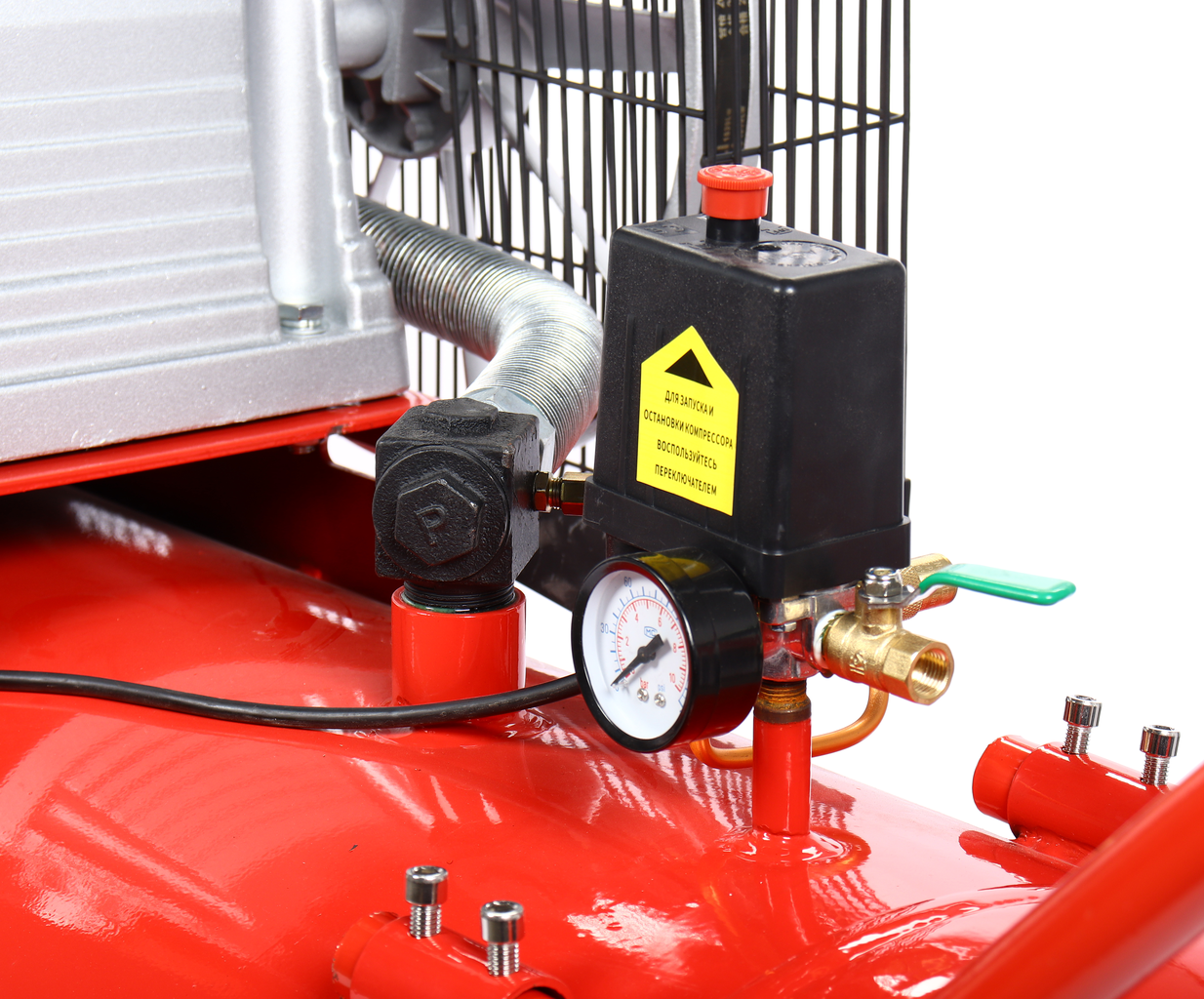 Компрессор пневматический 380В 5.5кВт 8атм. 600л/мин. ресивер-300л поршн. ремен. одноступенчатый GTE