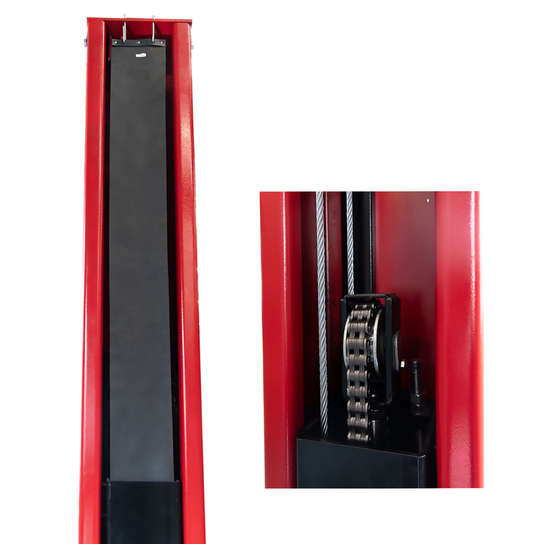 Подъемник электрогидравлический 4т 110-1900мм 2-х стоечный 380В ниж.синхрон. (руч. спуск) GTE