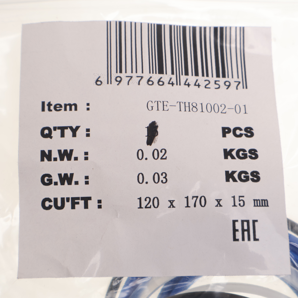 Ремкомплект для домкрата GTE-TH81002 (01) прокладки и уплотнения GTE