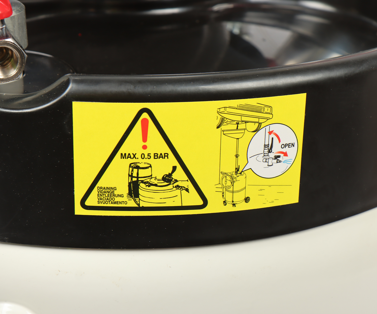 Установка для замены масла 90л с поворотным поддоном 15л и колбой GTE