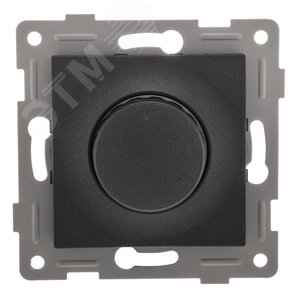 Ugra диммер, 500 W, с накладкой и воротком, скрытая установка.  графит.