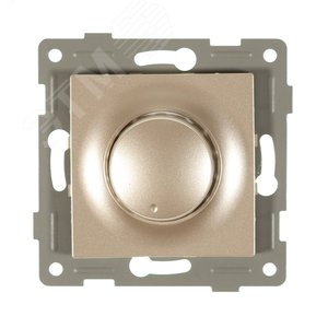 Ugra диммер, 500 W, с накладкой и воротком, скрытая установка.  шампань