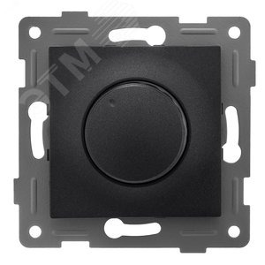 Bravo диммер, 500 W, с накладкой и воротком, скрытая установка.  графит.