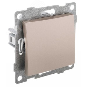 GUSI Bravo МЕХАНИЗМ Выключатель одноклавишный, перекрестный, скрытая установка, 10А, 250В. Цвет шампань
