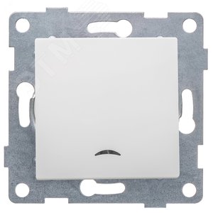 GUSI Ugra механизм выключателя 1кл. (инд), скрытая  установка,  10А, 250В. Цвет: белый.