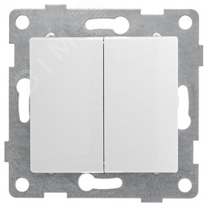 GUSI Bravo механизм выключателя 2кл., скрытая  установка,  10А, 250В. Цвет: белый.