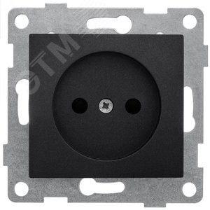 GUSI Bravo механизм розетки 1-ой б/з с з/ш,  скрытая  установка, 16А, 250В. Цвет графит.