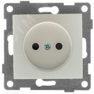Bravo Розетка одинарная, без бокового заземляющего контакта, с защитой от проникновения, скрытая установка, 16А, 250В.  жемчуг