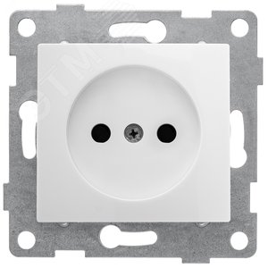 GUSI Bravo механизм розетки 1-ой б/з с з/ш,  скрытая  установка, 16А, 250В. Цвет белый.