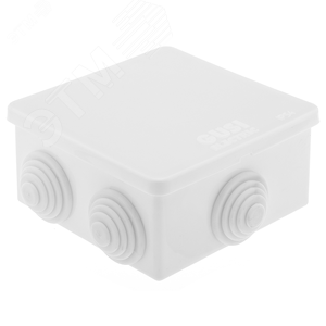 Коробка распределительная 80?80?40 (6 муфт д26), IP54, ОП, белый