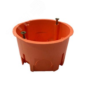 Подрозетник для сплошных стен (68х45, IP 30), оранжевый, негорючий, ПВ-0