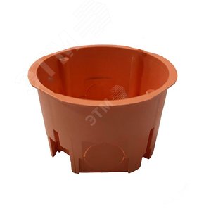 GUSI Подрозетник для сплошных стен (68х45, IP 30) без саморезов, оранжевый, Негорючий, ПВ-0