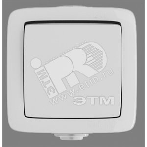 Переключатель одноклавишный наружный белый 10А