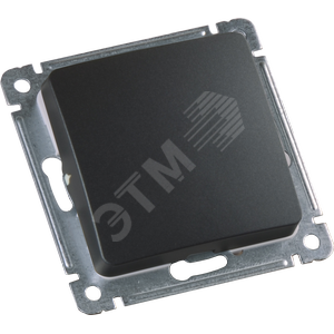 MASTER Переключатель одноклавишный скрытой установки, в рамку, черный