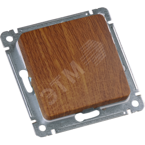 MASTER Звонковая кнопка одноклавишная скрытой установки, в рамку, дуб