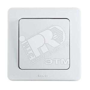 Переключатель одноклавишный скрытый белый 16А