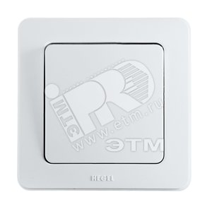 Переключатель одноклавишный скрытый белый 10А