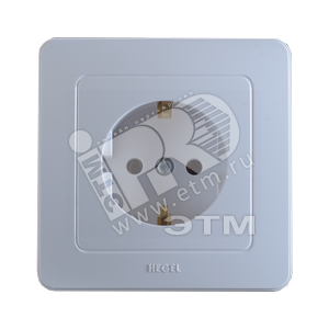 Розетка скрытая с заземлением белая