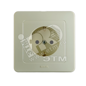 Розетка скрытая с заземлением слоновая кость