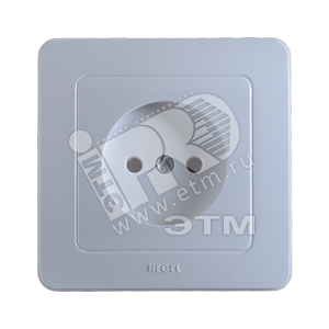 Розетка скрытая со шторками белая