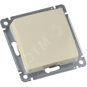 Выключатель одноклавишный, скрытой установки, в рамку, слоновая кость