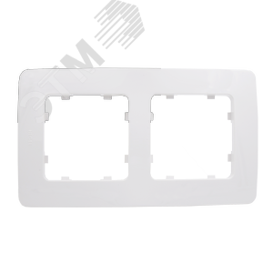 Рамка двухместная, скрытой установки, цвет белый