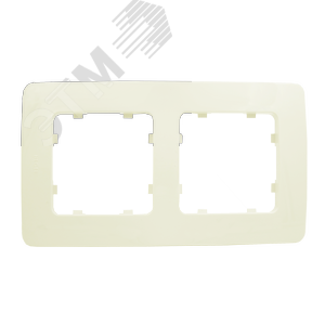 Рамка двухместная, скрытой установки, цвет слоновая кость