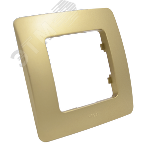 Рамка одноместная, скрытой установки, цвет золото