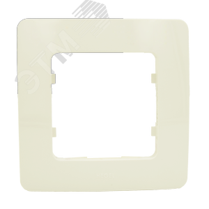 Рамка одноместная, скрытой установки, цвет слоновая кость