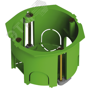 Коробка установочная СУ 68х45мм гипсокартон пласт.лапки (инд.уп.)
