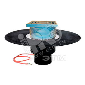 Воронка кровельная 62.1 BH/1 с теплоизоляцией и электрообогревом с обжимным фланцем с решеткой 150х150 ммс полимербитумным полотном DN 110