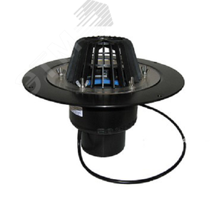 Воронка кровельная 62.1/1 с листоуловителем с теплоизоляцией и электроподогревом, с обжимным фланцем из нержавеющей стали DN 110