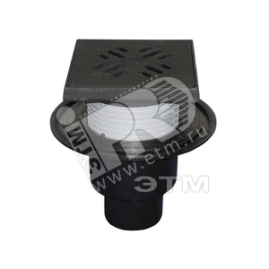 Трап вертикальный 310NG с чугунной решеткой 137х137 мм с допустимой максимальной нагрузкой 1.5 т DN 50/75/110