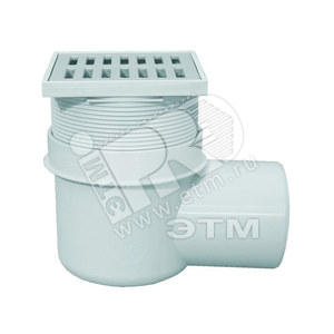 Трап горизонтальный 72 для подвального помещения с решеткой из полипропилена