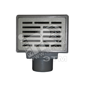 Трап для балконов и террас DN110 с механическим   запахозабирающим устройством и вертикальным       выпуском