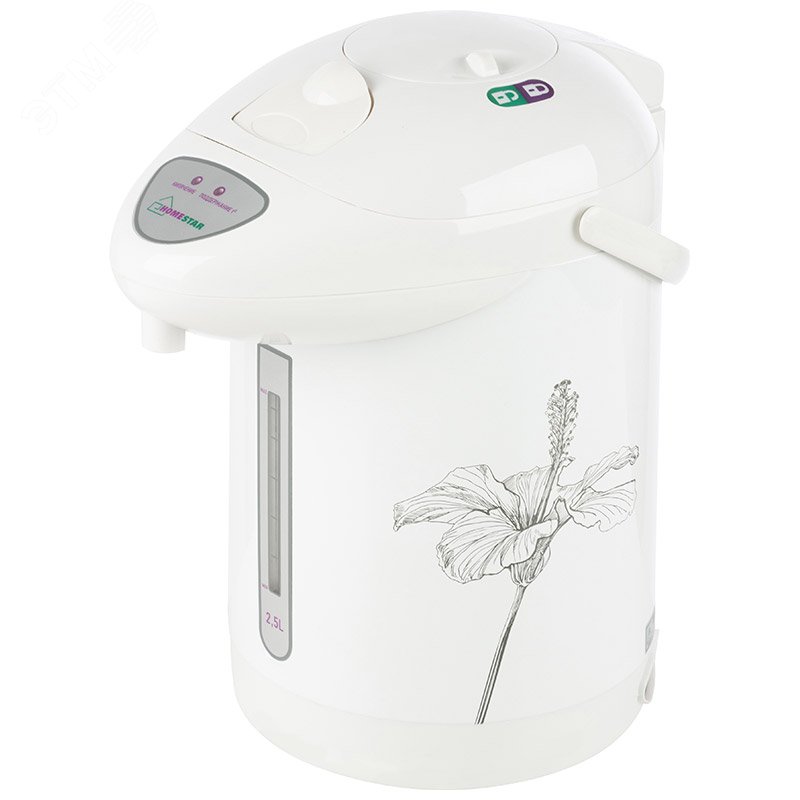 Термопот HS-5001 на 2.5л, рисунок - ''Серые цветы''