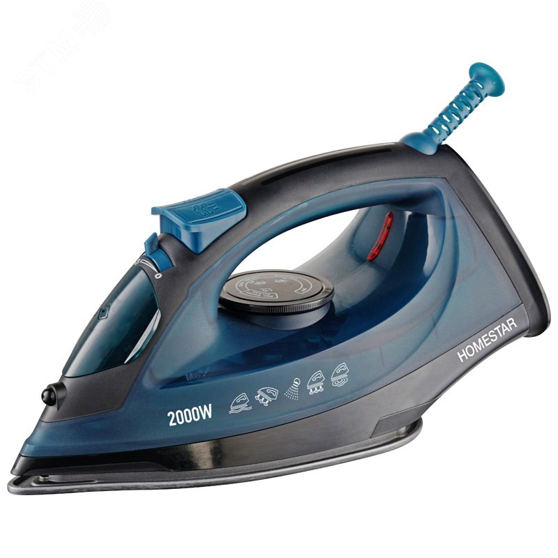 Утюг HS-4010 на 2000 Вт, подошва - тефлоновая, цвет черный