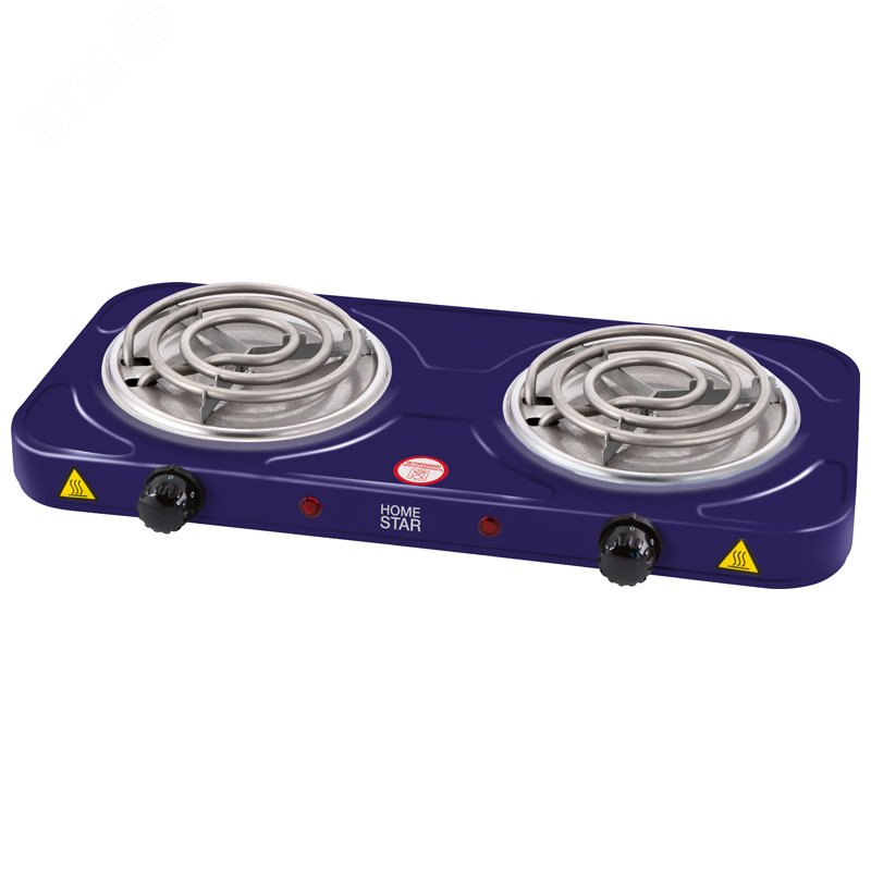 Электроплитка HS-1105, нагревательный ТЭН, цвет сапфир